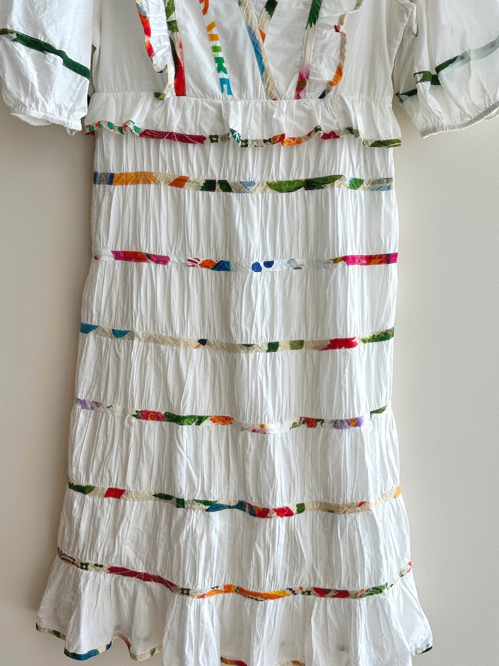 Farm Rio Mixed Off-White Prints Midi Dress, Size Large, NWT - Picture 5 of 16